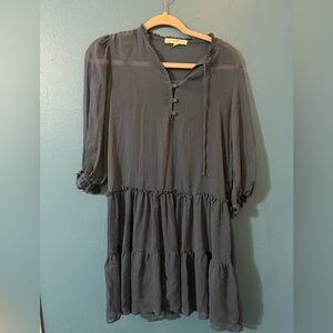 Rewind Blue Ruffled Garment